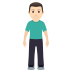 🧍🏻‍♂️ man standing: light skin tone display on JoyPixels